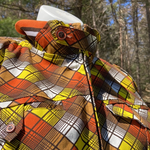 Celebrity by Design funky plaid all cotton lined logo jacket size L - Picture 8 of 9